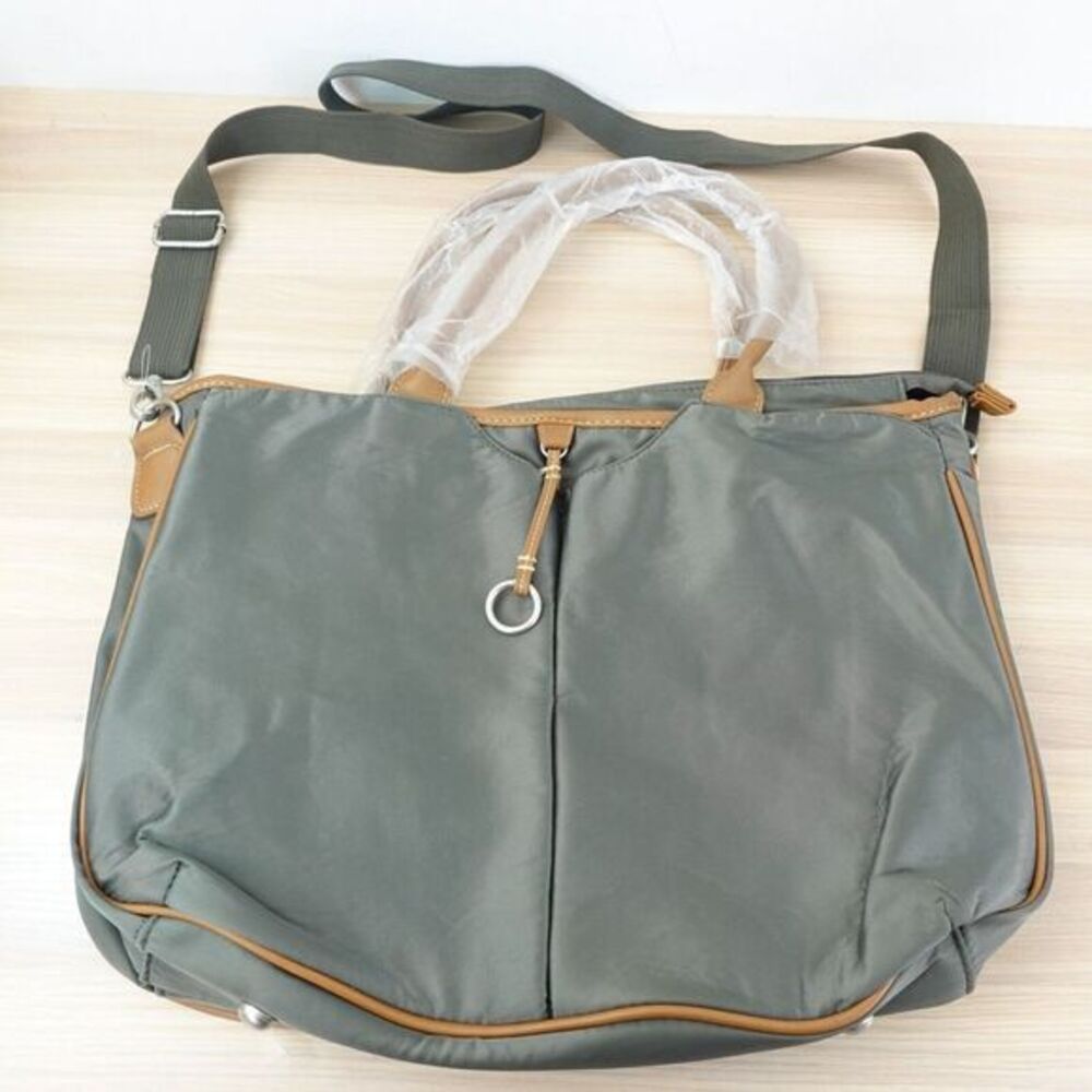 Sage Green Large Canvas Tote Bag‎ Utility Carry All Office Sling Travel Satchel